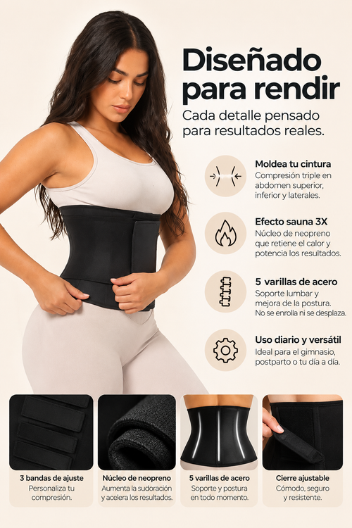 Faja moldeadora de neopreno para entrenamientos