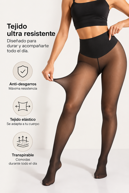 Medias térmicas moldeadoras con banda abdominal integrada
