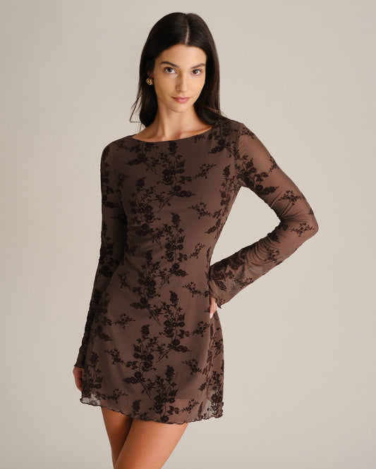 Vestido Mini Floral de Tul para mujer